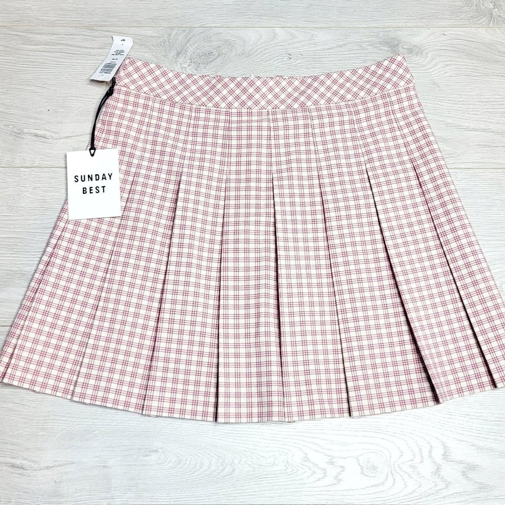 Aritzia Sunday Best Checkered Mini Skirt